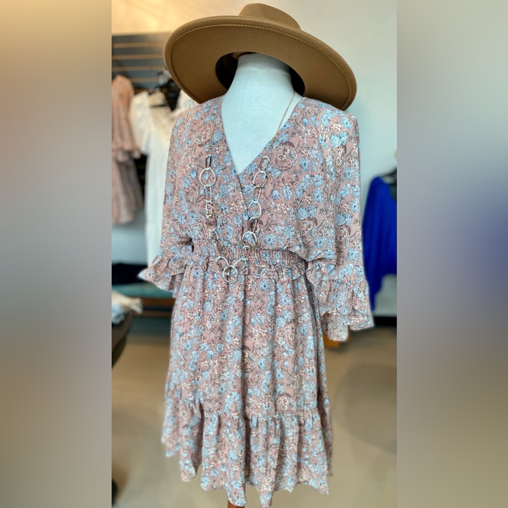 Open Back Floral Dress